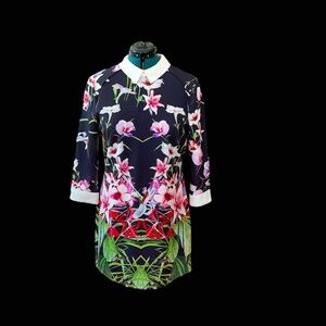 Ted Baker size 5 floral shift dress